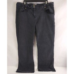 Vintage Route 66 Double Button Midnight Black Bootcut Jeans Plus Size 20W